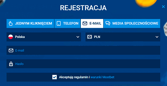 Rејеѕtrасја w Μοѕtbеt